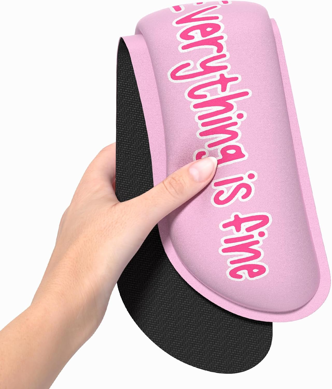 Dapesuom Enlarge Keyboard Wrist Rest, Memory Foam Wrist Cushion for Desk Mats Support, Typing Pain Relief Keyboard Mouse Pad Rests Set with Non-Slip Base for Gaming Laptop Computer, Pink Dumpster