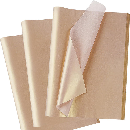 Metallic Rose Gold Tissue Paper, 60 Sheets Shiny Rose Gold Tissue Paper Sheets for Gift Bags Crafts Wrapping Gifts Packaging, Tissue Paper Bulk for Girls Women Birthday Wedding Baby Shower Party