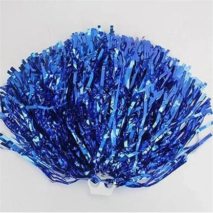 Cheerleading Pom Poms 6-Pack Metallic Cheerleading Pom Poms, for Dance Party Team Sports & Decor