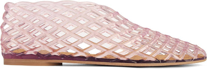 Jelly Mesh Ballet Flats for Women Clear Hollow Jellies Flat Sandals Round Toe Slip On Beach Balleria Flat Shoes