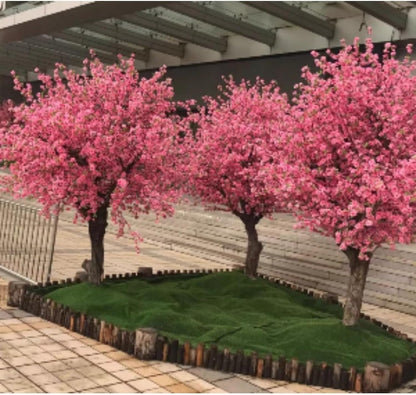10PCS Artificial Cherry Blossom Flower Branches, 25.6 Inch Silk Spring Peach Blossom Bouquet Fake Flower Stems Arrangement for Wedding Home Decoration (Yellow)
