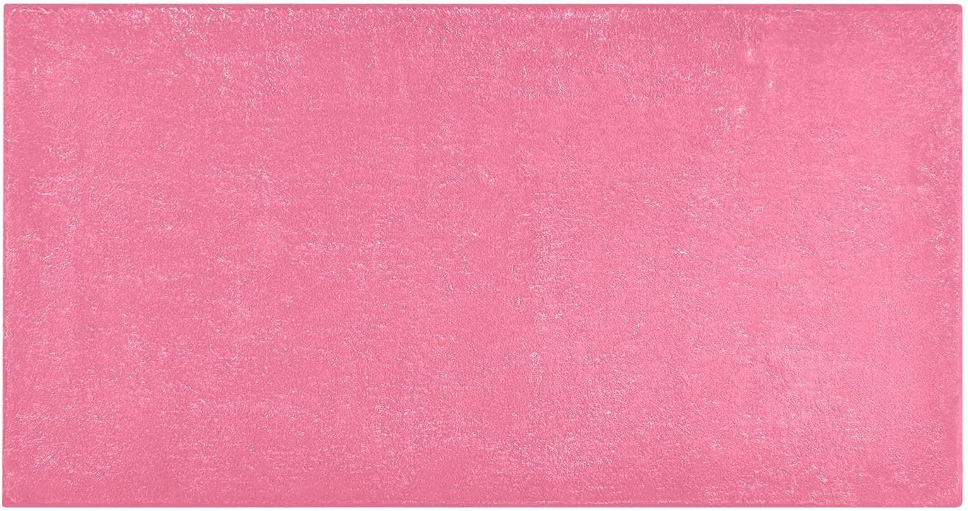 Plain Pink Solid Color Bath Mat, Dry Quickly Non Slip Absorbent Bath Rug, Soft Living Room Bedroom Home Floor Mats, Bath Mats for Bathroom, Tub and Shower 20" x 39"
