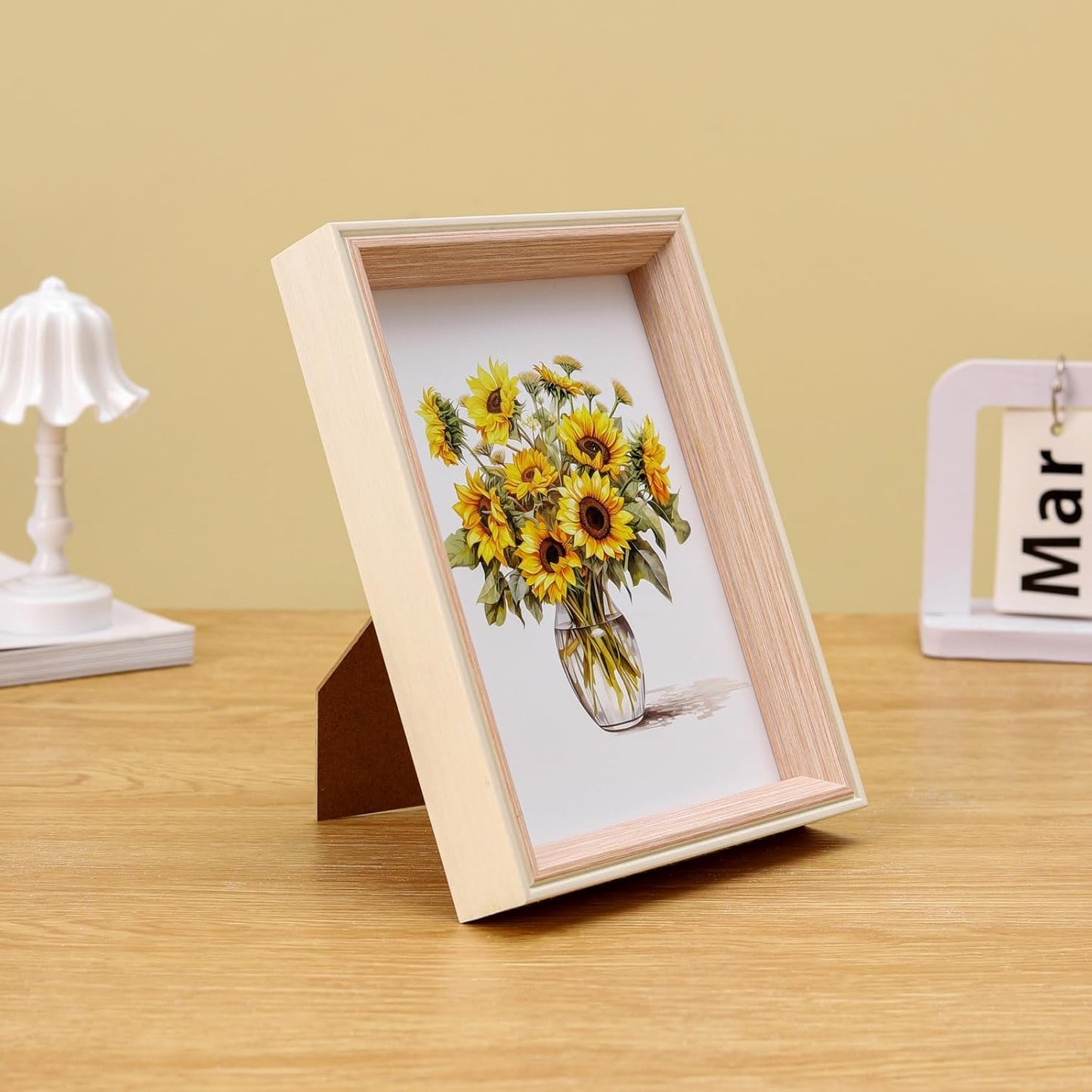 5x7 Picture Frame Pink Beige Resin 5 by 7 Photo Frame for Tabletop or Wall