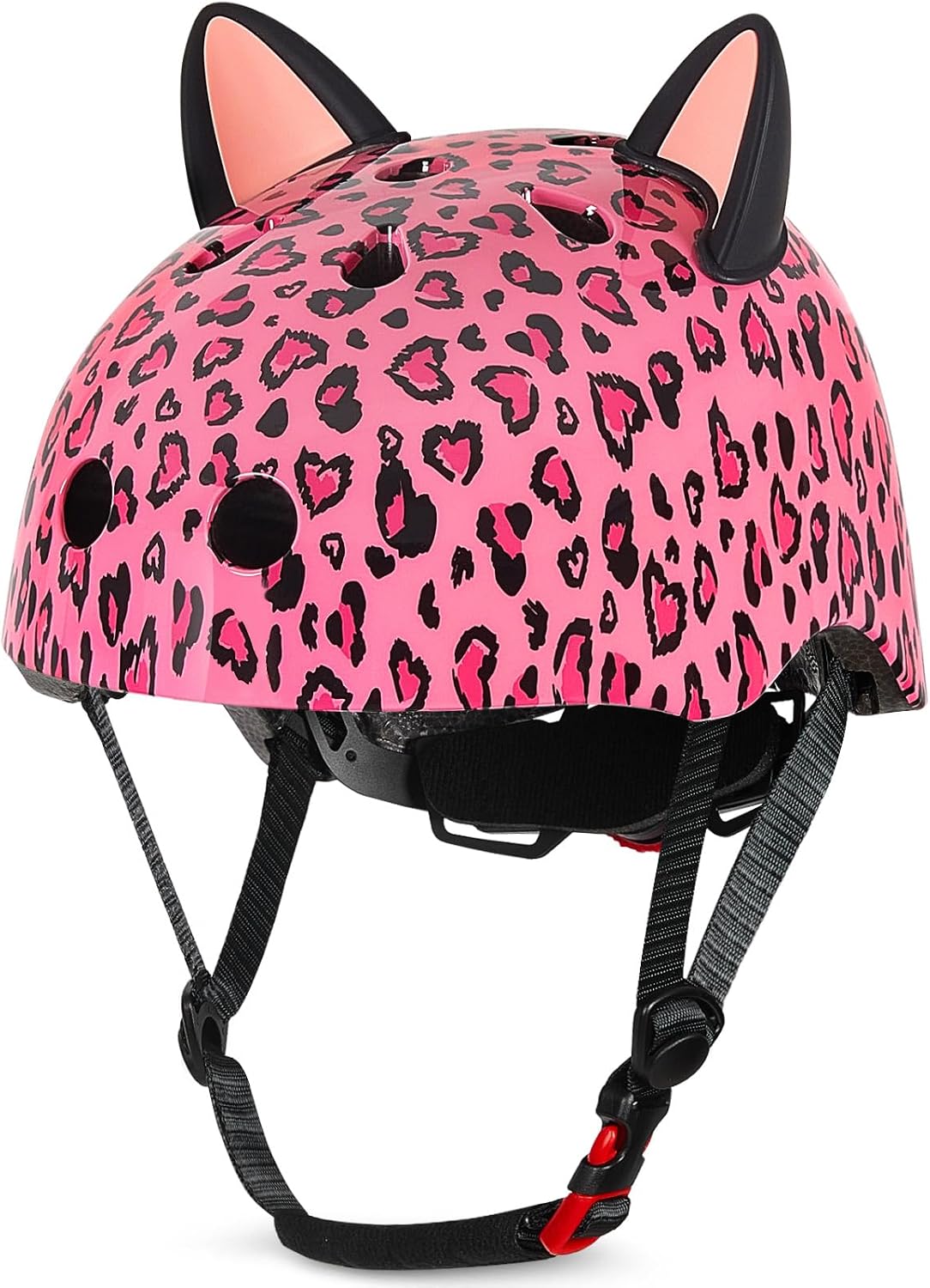 Kids Bike Helmet for Girls 3-5/5-8/8-14, Adjustable Helmet with DIY Cat Ears, Cute Toddler Youth Helmets for Skateboard Scooter Cycling Roller Skating