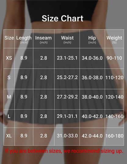 YEOREO Ease Womens Pleated Tennis Skirt Built in Shorts with Pockets 2 in 1 A-Line Skirt High Waist Workout Golf Skorts