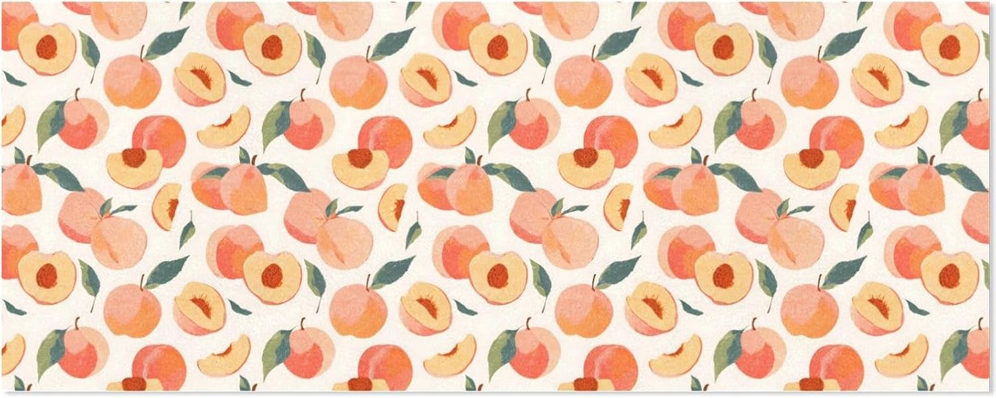 OTVEE Pink Peaches Pattern Design Birthday Wrapping Paper Roll, Mini Roll Gift Wrap Perfect for Weddings, Brides, Holidays, Baby Showers - 58 x 22.8 inches
