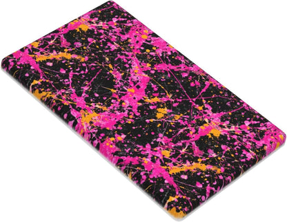 Neon Pink Abstract Paint Splatter Single Toggle Blank Wall Plate Light Switch Cover Decorative 1 Gang For Kitchen Room Bathroom Size 4.5" X 2.75"