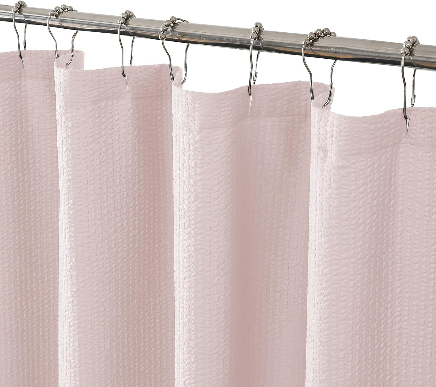 OVZME Berry Pink Shower Curtain, Kids Bathroom Curtain 72 Inch Long, 3D Embossed Fabric Waffle Shower Curtain, Luxury Hotel Quality Bathroom Curtain, 72 x 72 Inches