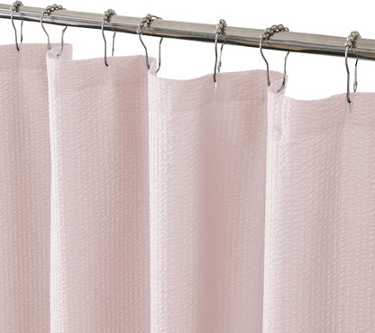 OVZME Berry Pink Shower Curtain, Kids Bathroom Curtain 72 Inch Long, 3D Embossed Fabric Waffle Shower Curtain, Luxury Hotel Quality Bathroom Curtain, 72 x 72 Inches