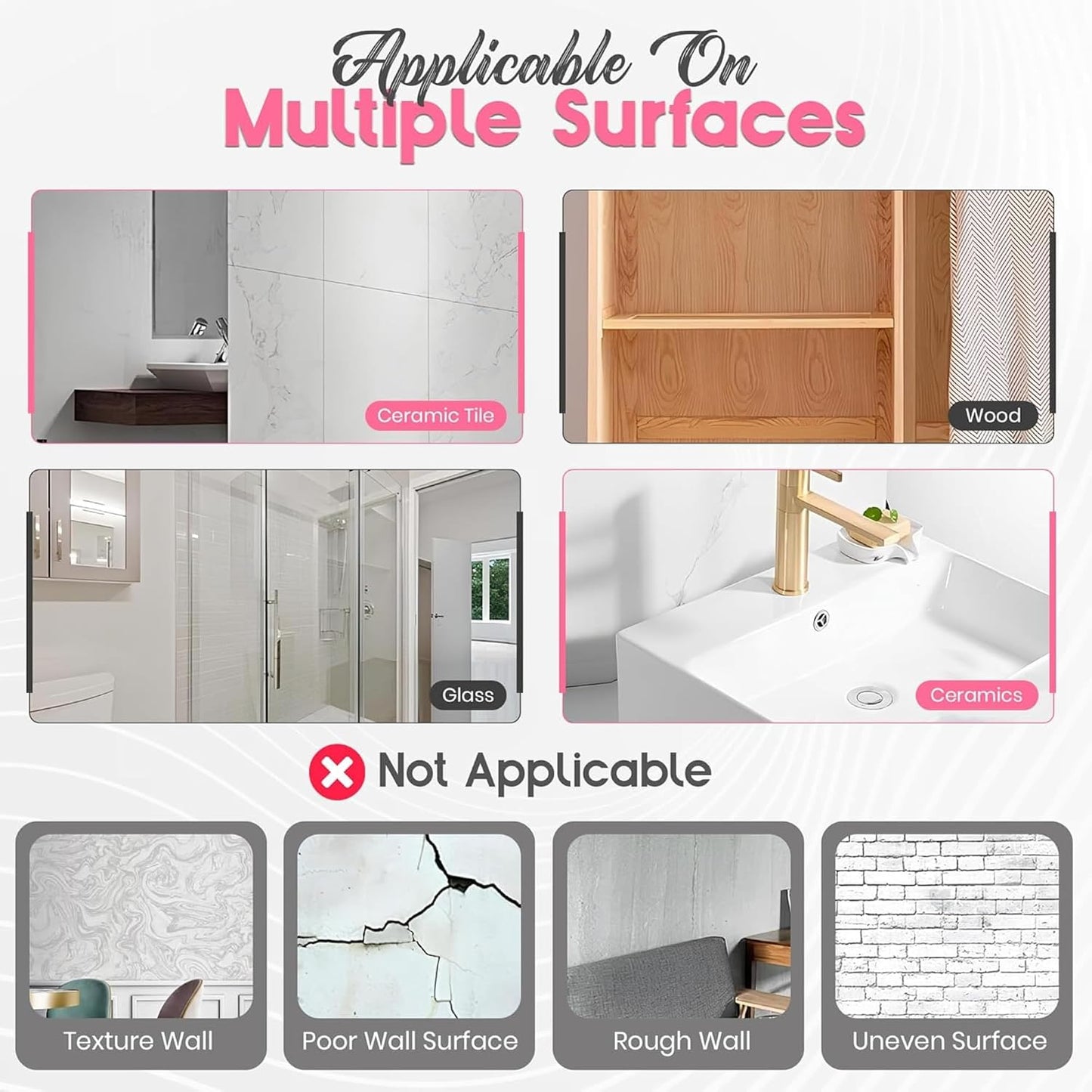 Adhesive Wall Hanging Hooks | Pack of 3 Cute Print Wall Hooks with Heavy Duty Stick-On Strips that Hold Up to 3lbs, Easy to Install Hanging Hook for Walls