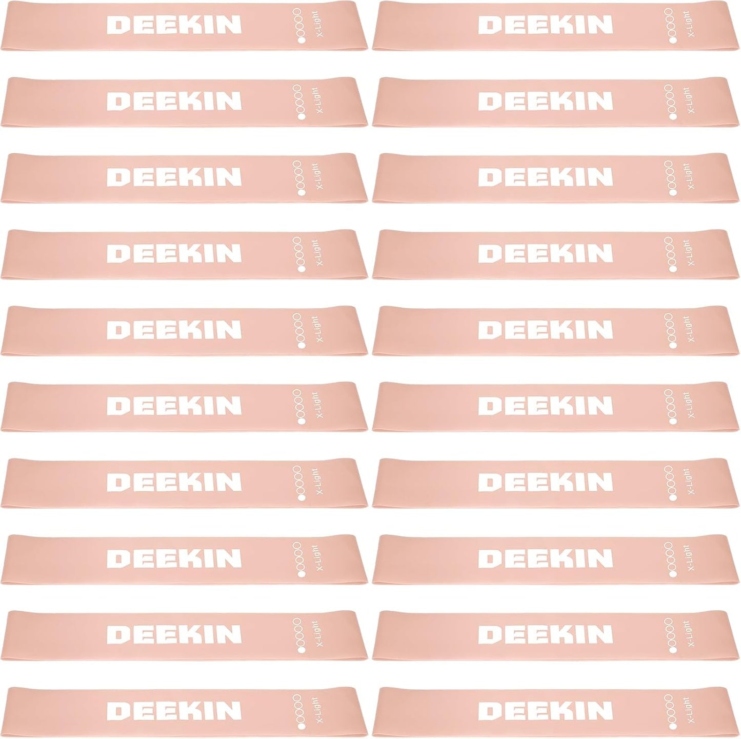 DEEKIN 20 Pcs Resistance Bands Resistance Loop Exercise Bands Exercise Equipment Elastic Drag Ring for Women and Men Home Fitness, Gym, Yoga