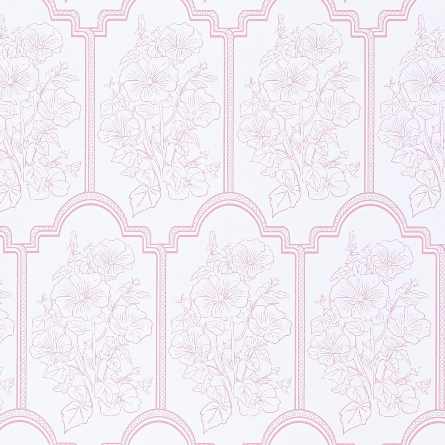 Pink Floral Peel and Stick Wallpaper Modern Boho Vintage Contact Paper for Bathroom Kitchen Removable Self Adhesive Vinyl Wall Paper Decals Waterproof Renter Friendly Wallpaper 17.5 in X 196.8 in