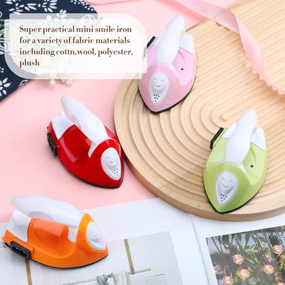 Zhehao 4 Pcs Mini Craft Iron Small Heat Press 3.39 x 2.36 x 2.56 Portable Heat Transfer Machine with Charging Base Accessories DIY Clothe Bead Patch Bag Hat Vinyl(Light Pink, Red, Green, Orange)