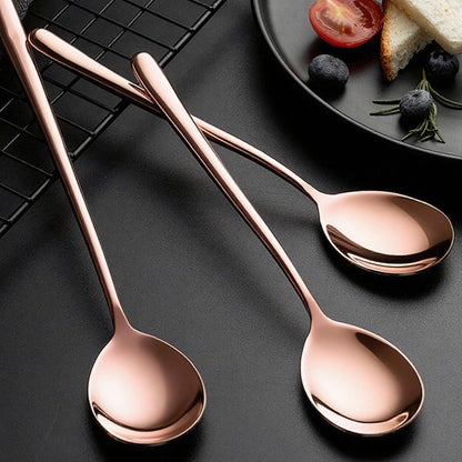 Demitasse Espresso Spoons, 8Pcs Rose Gold Coffee Spoons 5.3inch, Stainless Steel Mini Tea Spoons for Coffee Sugar Dessert Cake Ice Cream Soup Antipasto Cappuccino