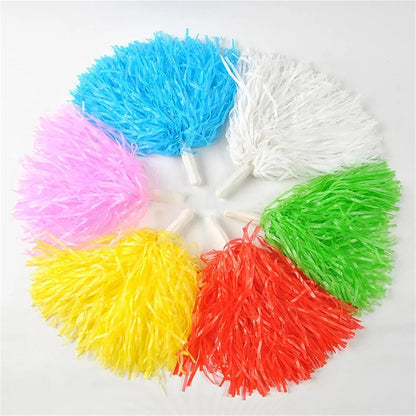 Shining Cheer Pom Poms 4PC Cheerleading Cheering Flower Ball Game Pompoms for Dance Sports Match Supplies and Concert Decorator