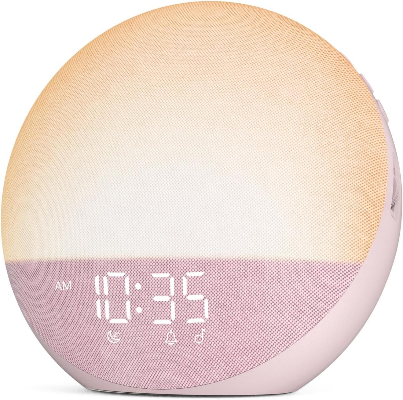Odokee Sunrise Alarm Clock White Noise Machine: Natural Wake Up Light - Dimmable Clock with Bluetooth Speaker for Bedroom - 25 Sleep Sounds for Baby Adults Kids Sakura Pink