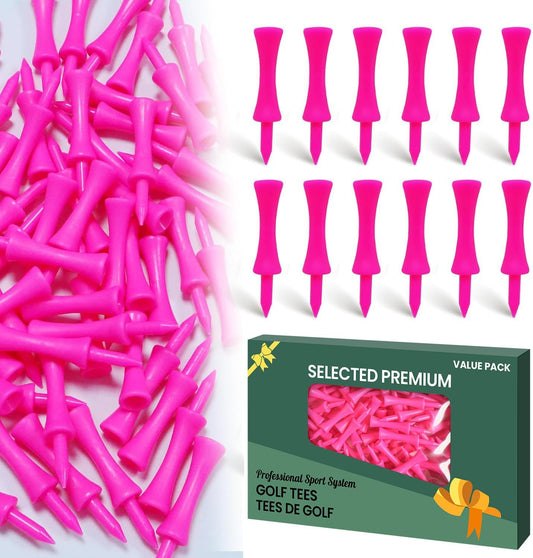Amy Sport Golf Tees Step Down Plastic Unbreakable 50 Pack | Step Down for Consistent Height, Multiple Club Fit Options, Durable Plastic Built, Bright Easy Find Colors