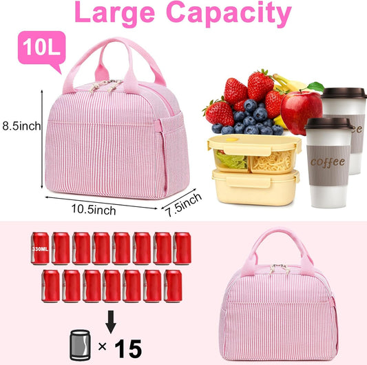Bluboon Lunch Box for Women Cute Lunch Bag Reusable Insulated Lunch Bags Large Capacity Lunchbox Cooler for Work Picnic or Travel
