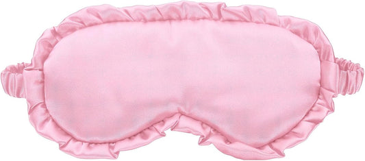 uxcell Silk Sleep Masks, Soft Satin Eye Protection Block Light Masks, Block Light Eye Sleep Cover with Adjustable Straps, Unisex for Nighttime Sleeping, Travel and Office Nap, Pink