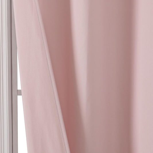 OVZME Zora Blush Pink Shower Curtain, Fabric Shower Curtain for Bathroom - Soft Cloth Hotel Spa Quality, Water Repellent Bath Curtain, Washable Shower Curtain Set with 12 Hooks, Grommets Top, 72Wx72L