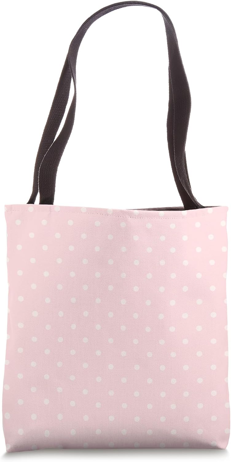 Cute Light Peach Pink Boho Tiny Polka Dot Pattern Minimalist Tote Bag