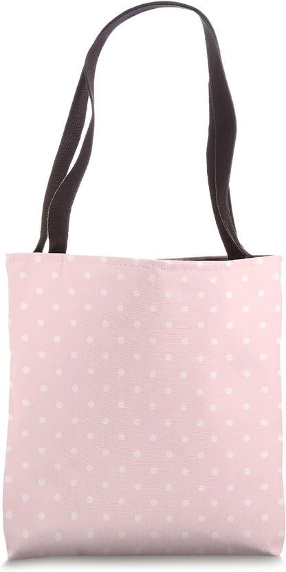 Cute Light Peach Pink Boho Tiny Polka Dot Pattern Minimalist Tote Bag