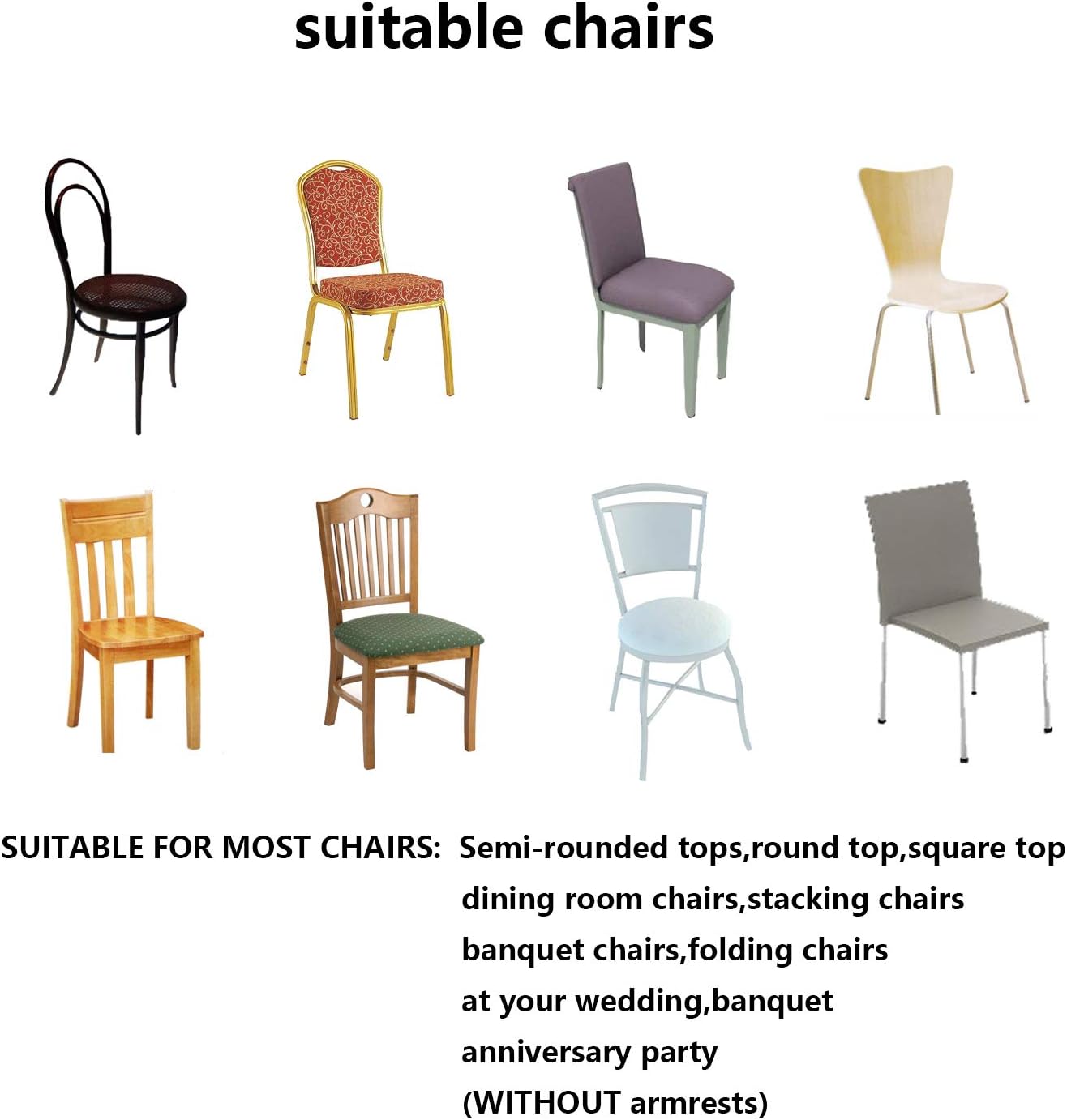 LZY 20pcs Spandex Chair Cover Stretch Slipcovers for Wedding Party, Dining Banquet Chair Decoration Covers (Pink, 20)