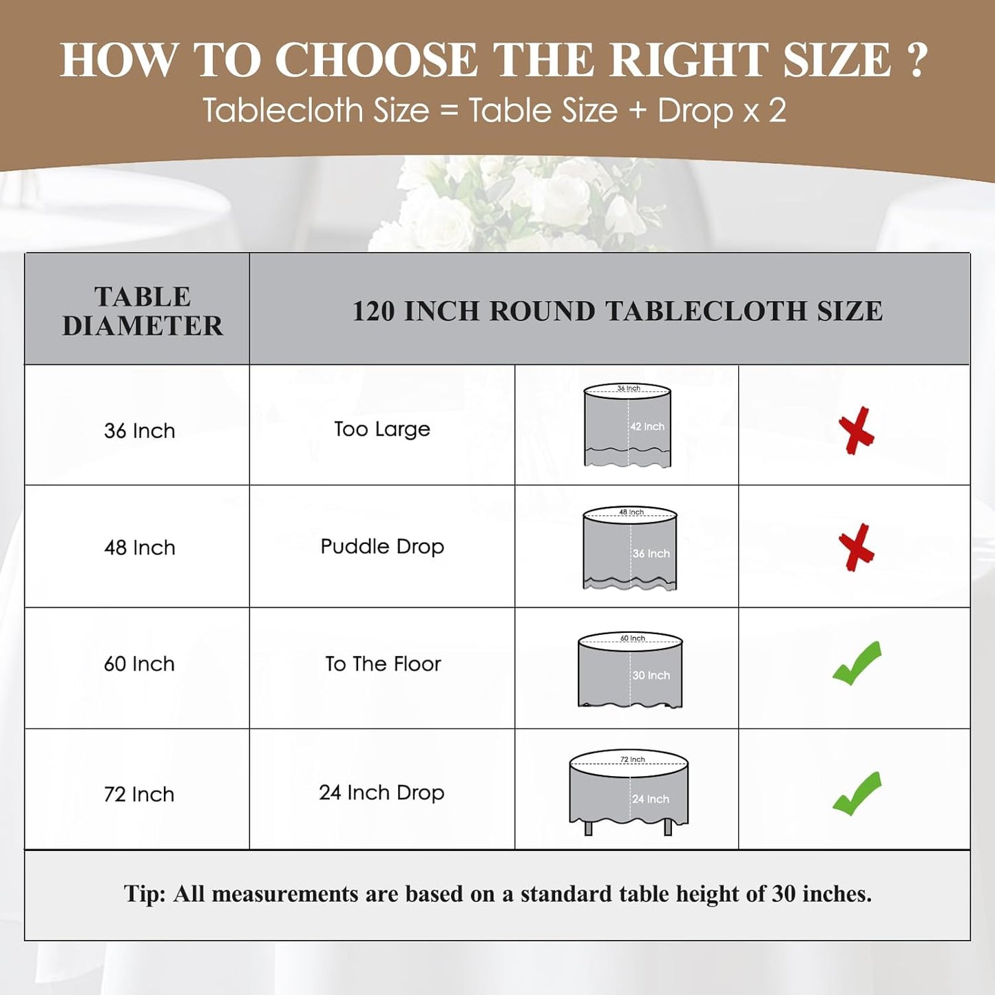 Round Tablecloth 120 Inch 6 Pack Pink Tablecloths Washable Decorative Linen Polyester Table Clothes Cover for Dining Table Banquets Buffet Parties and Wedding