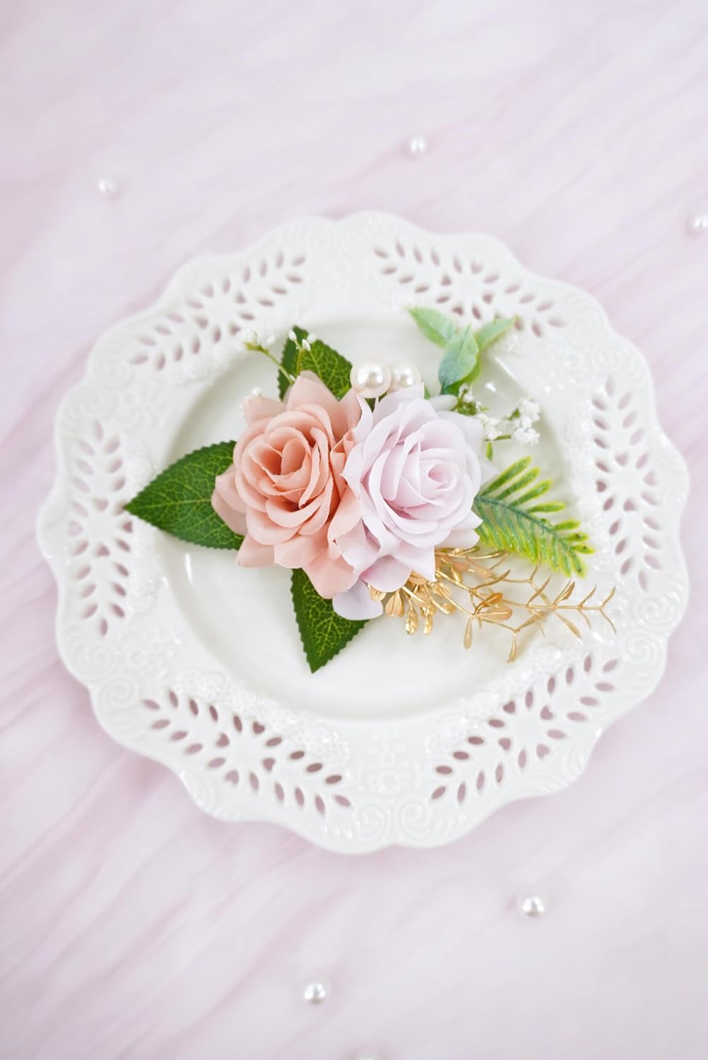 Blush Pink Single Boutonniere for Men Groom, Artifical Rose Flower for Wedding Decor, Prom Homecoming Graduation Buttonholes