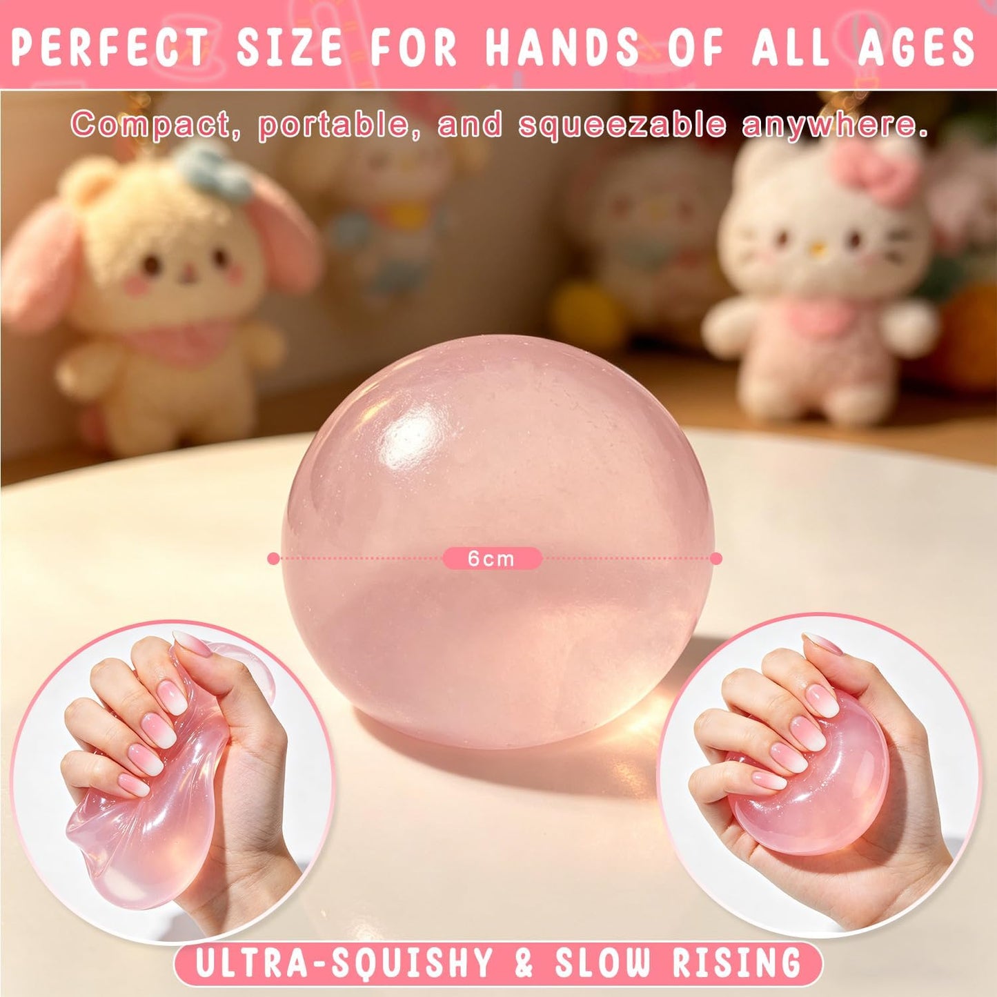 Coconut Oil Squishy, Slow Rising Stress Relief Squeeze, Soft Non-Sticky Sensory Fidget for Relaxation, Easy to Clean, Portable Gift for Adults (Pink)