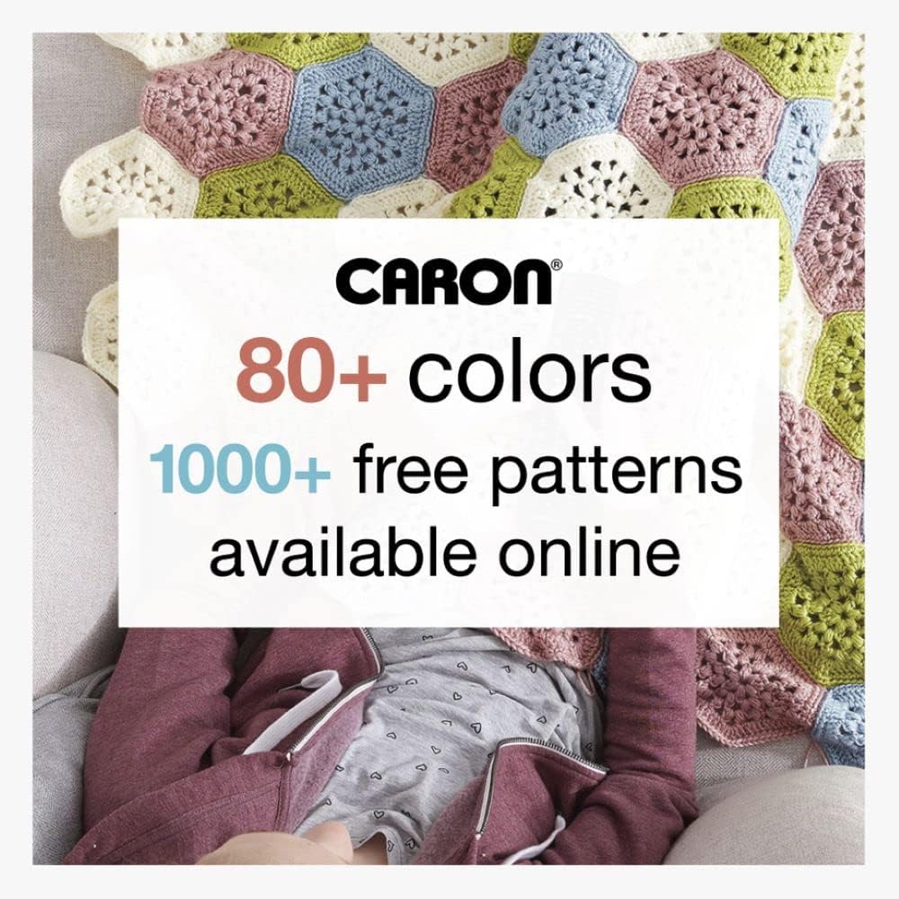 Caron Simply Soft O'Go Monsteria/Light Country Peach Yarn - 3 Pack of 140g/5oz - Acrylic - 4 Medium (Worsted) - 250 Yards - Knitting, Crocheting & Crafts