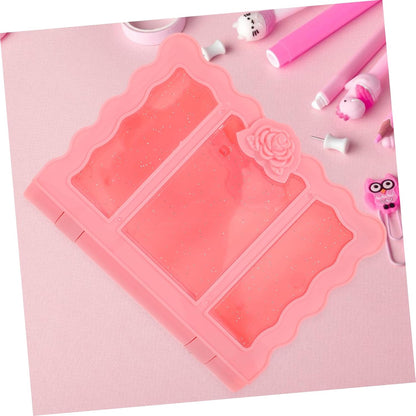 Yardwe 2pcs Nordic Style Decorative Book Storage Box Faux Book Keepsake Organizer for Home Decor Boy Girl's Room and Office Elegant Carved Design Pink