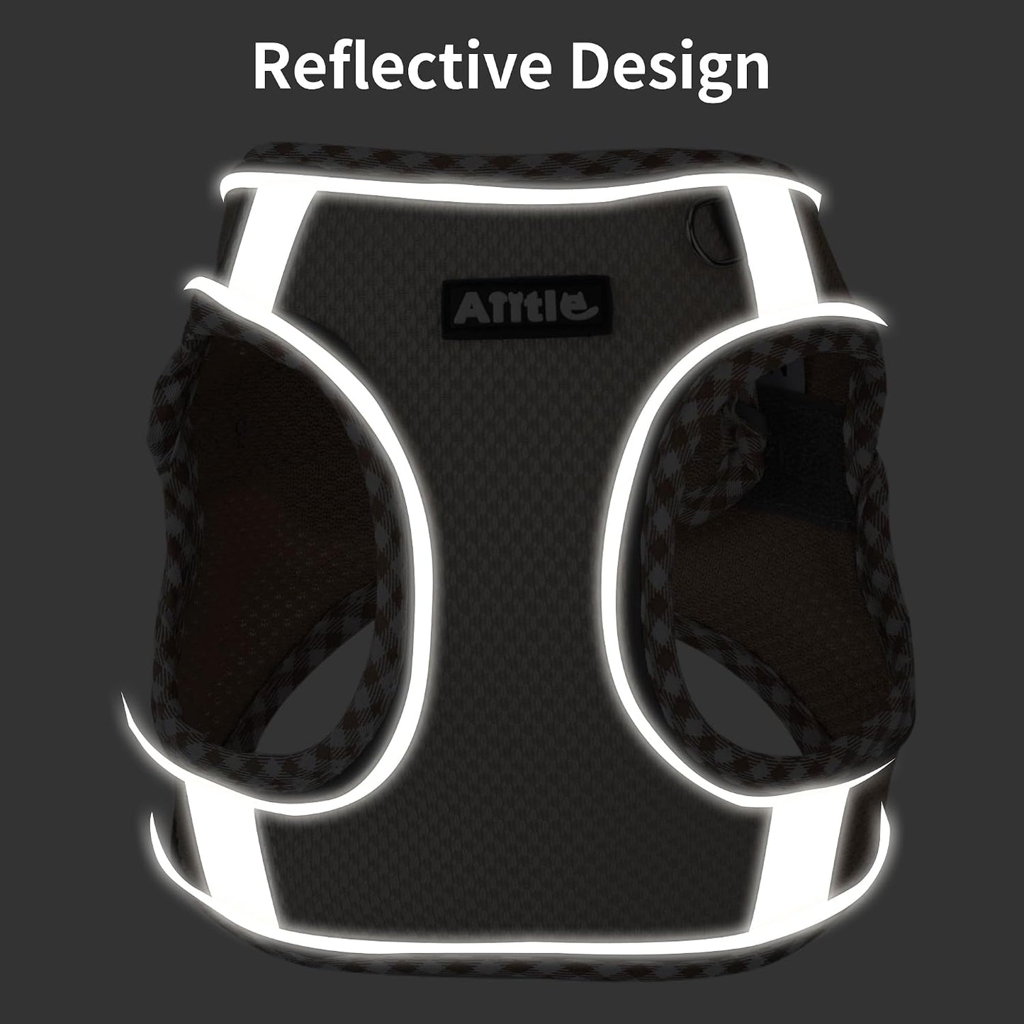 AIITLE Tiny Dog Harness - Lightweight Mesh Step-in Vest for Puppy, Reflective & Escape-Proof Design with High-Stick Magic Tape - Indoor/Outdoor Use for Chihuahua, Maltese, Shih Tzu(Pink, XXXS)