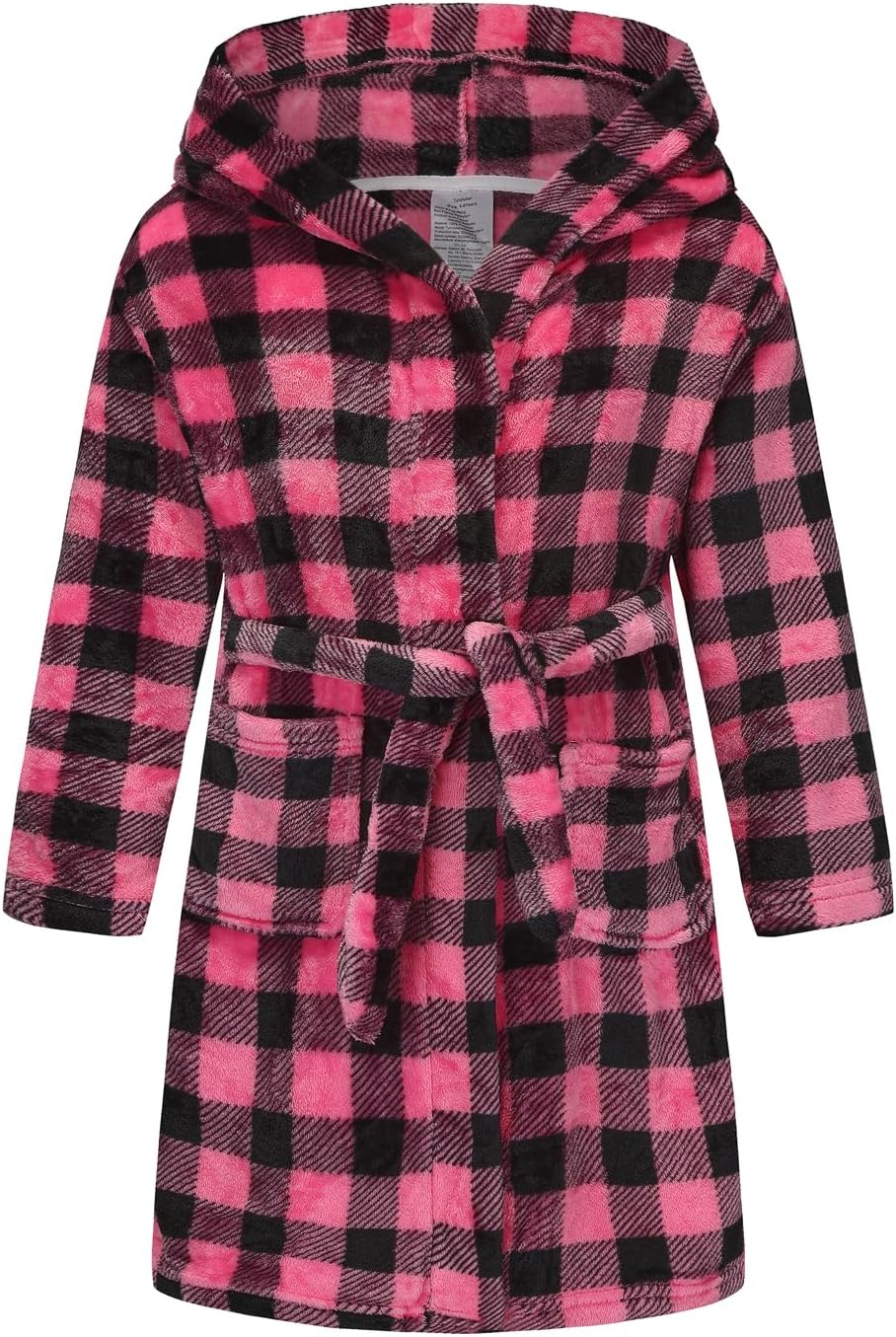 Boys Girls Robe Kids Flannel Hooded Bathrobe Sleepwear Pajamas Toddler Soft Plush Robes for Girls 2-16 Years