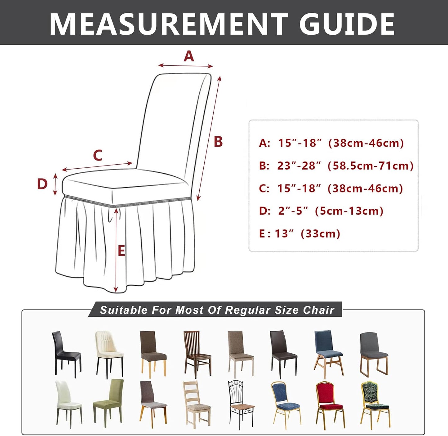 molasofa Chair Covers for Dining Room Set of 6 Stretch Chair Slipcovers with Skirt for Kitchen Seat Protectors Wedding Banquet Decor Kids Pets Spandex Fabric Washable (6pcs, Pink)
