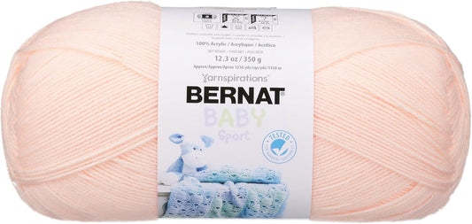 Bernat Baby Big Ball Sport Yarn, 12.3 oz, Gauge 3 Light, 100% Acrylic, Peach Blossom