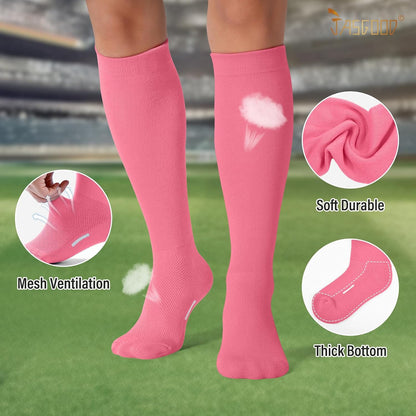 JASGOOD Baseball Softball Socks and Belt Combo Set 3 for Youth Adult Soccer Football Socks