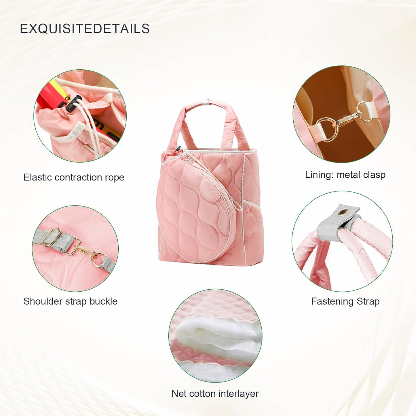 2-in-1 Tennis Tote Bag & Tennis Racket Backpack – Extra-Large Quilted Pickleball Racquet Bags, Water-Resistant & Lightweight for Men & Women
