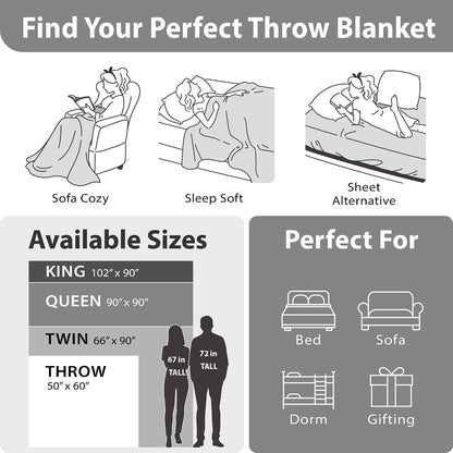 DEZ FURNISHINGS Velvet Plush Blanket, Super Soft, for Couch, Bed, All Season Use, Throw (50" x 60"), Candy Pink