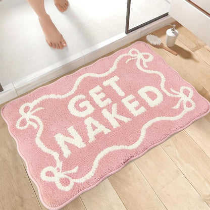Bathroom Rug Cute Bath Mat 19.6“ x 31.4” Pink Bow Bath Rugs for Bathroom Floor Shower Rug Small Home Decor and Accessories Small Non Slip Mats
