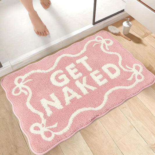 Bathroom Rug Cute Bath Mat 19.6“ x 31.4” Pink Bow Bath Rugs for Bathroom Floor Shower Rug Small Home Decor and Accessories Small Non Slip Mats