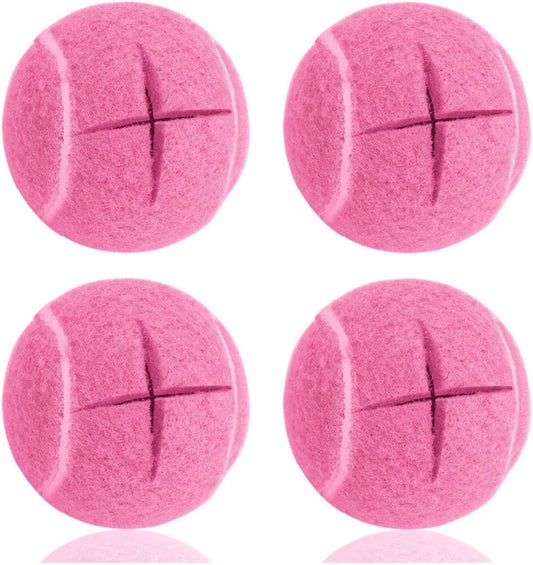 Premium Precut Tennis Balls Walkers 4 Pcs Balls with Precut Opening for Easy Installation,Walker Accessories for Seniors Fit Most Walkers,for Furniture Legs and Floor Protection