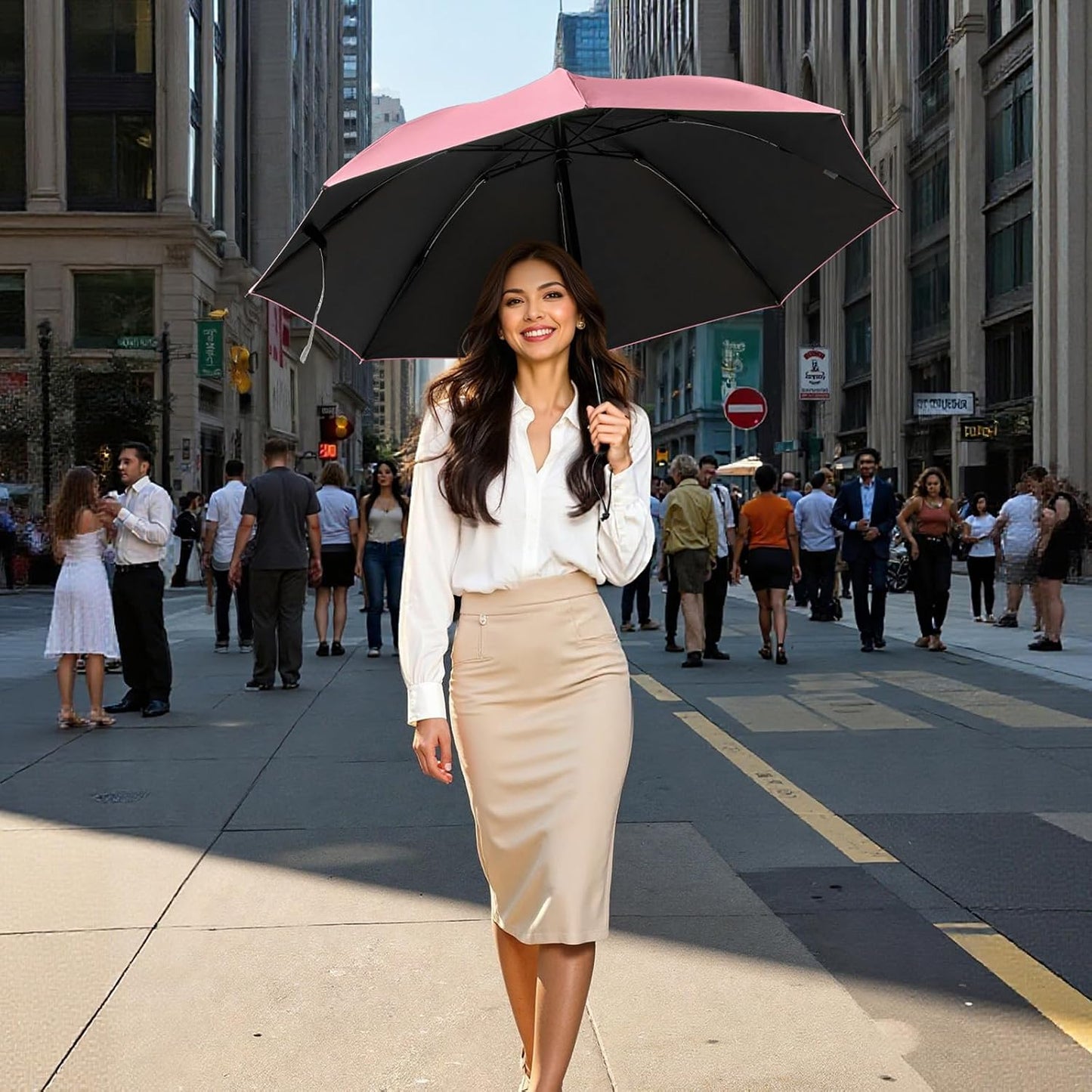 G4Free 46 Inch Inverted Umbrella Windproof Travel Umbrella for Rain & Sun | Black Coating UV Protection, Strong 8 Ribs, Auto Open/Close, Reverse Folding Umbrella with Non-Slip Grip, Fits Car & Backpack