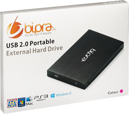 200Gb 200 Gb 2.5 USB 2.0 External Pocket Slim Hard Drive - Sweet Pink - Ntfs (200Gb)