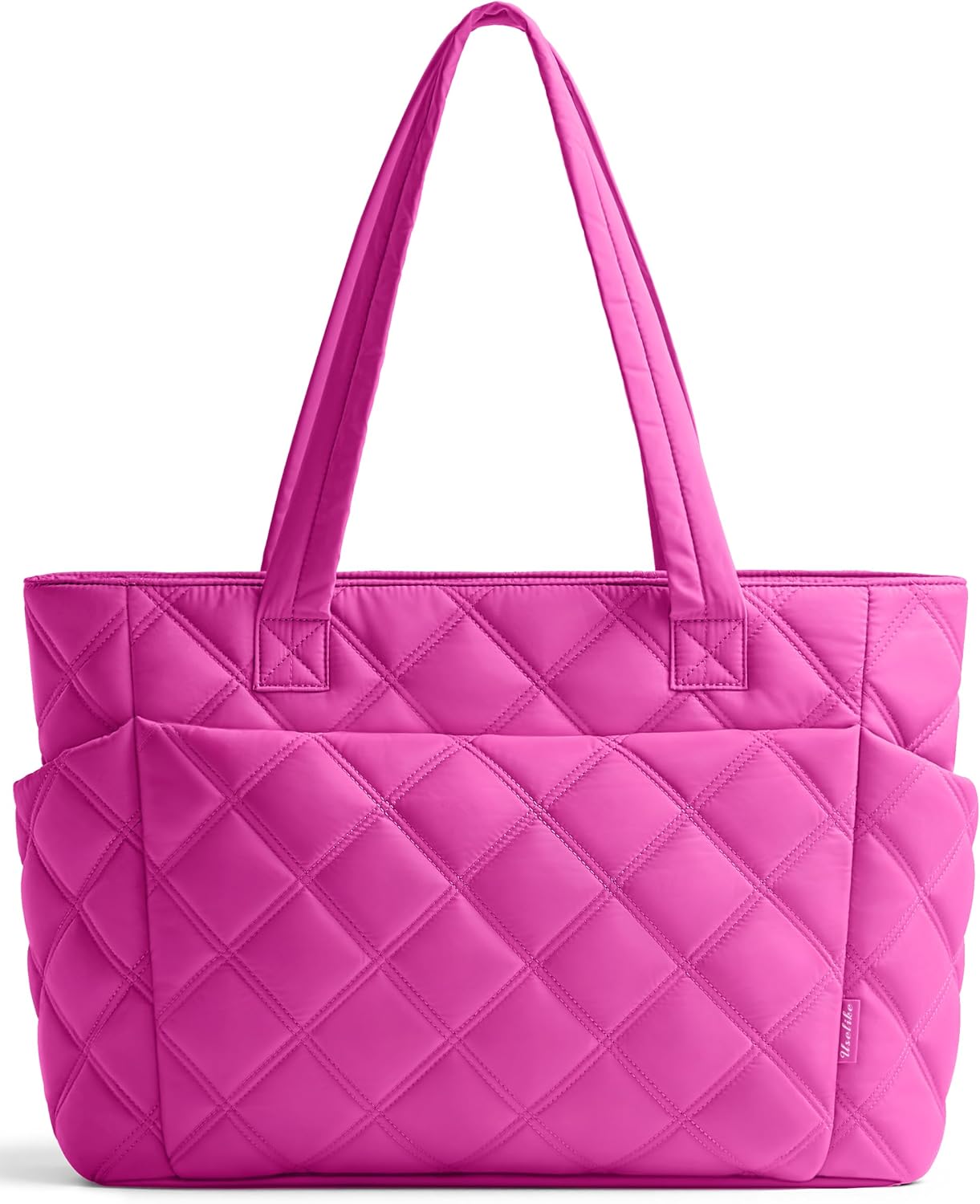 Uselike Tote Bag for Women, Lightweight Puffer Tote Work Bags with Compartments for Travel, Quilted Shoulder Bag with Zipper