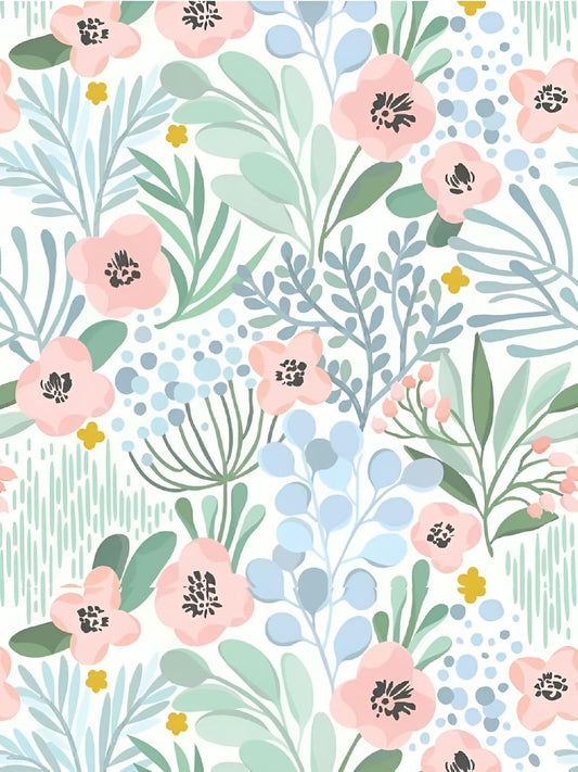 Watercolor Pink Floral Peel and Stick Wallpaper Vinyl Self Adhesive Wall Paper Removable Waterproof Contact Paper for Bathroom Cabinet Decor 17.7in x 9.8ft