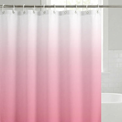 Americanflat 71x74 Pink Ombre Shower Curtain - Water-Resistant Long Shower Curtain with Durable Metal Grommets and 12 Hooks - 100% Polyester