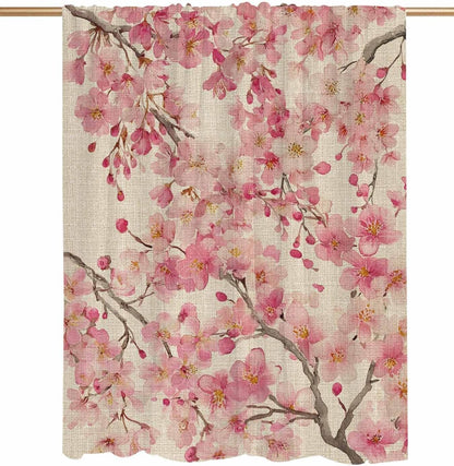 Cooling Blanket for Hot Sleepers, Peaches Branches Lightweight Ice Blanket for Night Sweats, Farmhouse Spring Botanical Pink Flowers Summer Cooling Throw Blankets for Bed/Soft/Travel 30"x40"