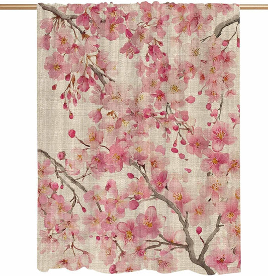 Cooling Blanket for Hot Sleepers, Peaches Branches Lightweight Ice Blanket for Night Sweats, Farmhouse Spring Botanical Pink Flowers Summer Cooling Throw Blankets for Bed/Soft/Travel 30"x40"