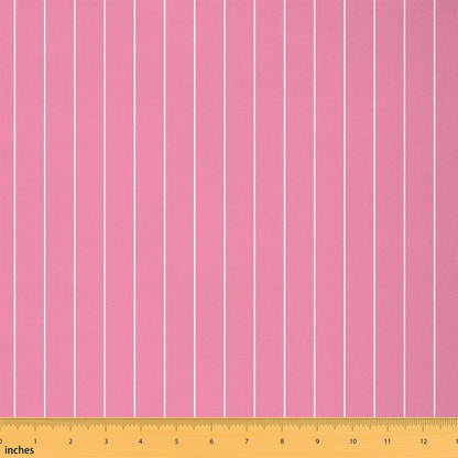 Erosebridal Pink Striped Fabric by The Yard Light Pink Waterproof Outdoor Fabric Geometric Simple Lines Upholstery Fabric Modern Farmhouse Decor Fabrics, 2 Yards